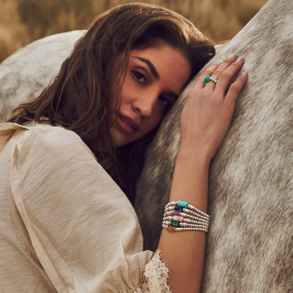 Chlobo Silver Spirit Stone Balance Bracelet image 1