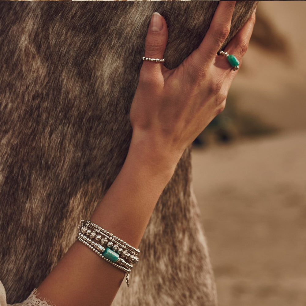 Chlobo Silver Spirit Stone Balance Bracelet image 2