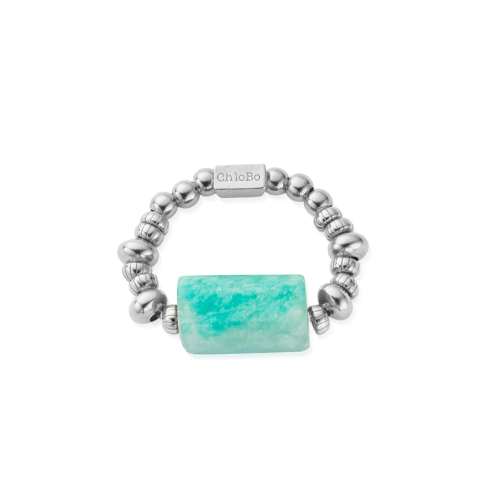 Chlobo Silver Spirit Stone Balance Ring image