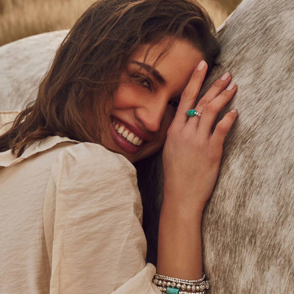 Chlobo Silver Spirit Stone Balance Ring image 3
