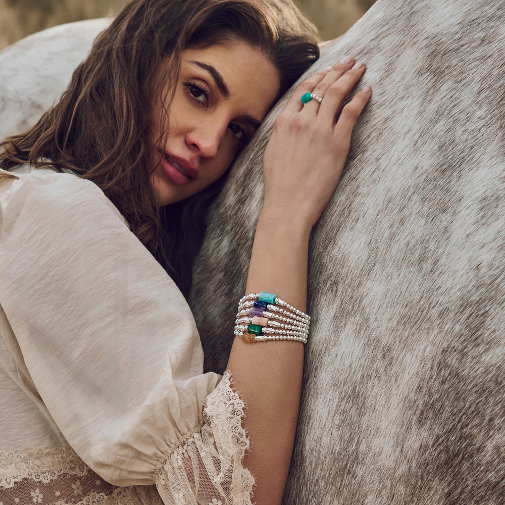 Chlobo Silver Spirit Stone Calming Bracelet image 1