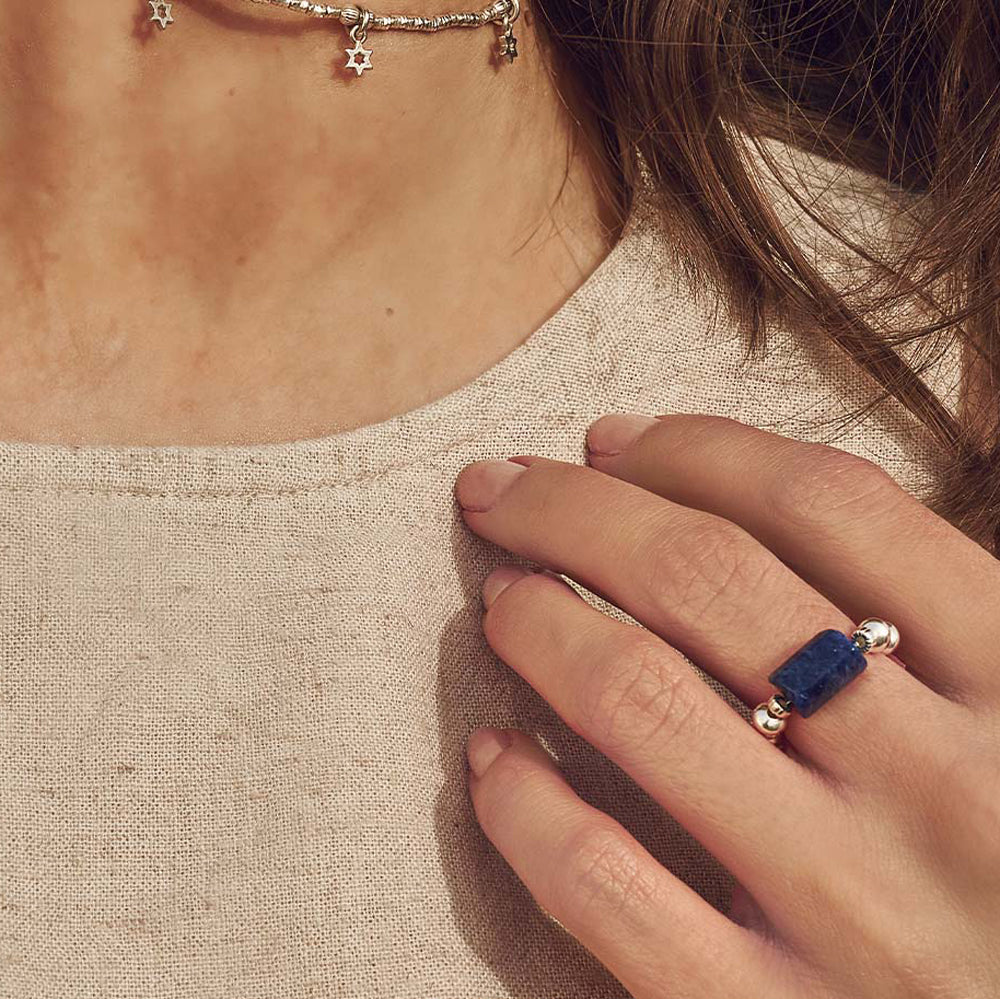 Chlobo Silver Spirit Stone Guidance Ring image 1