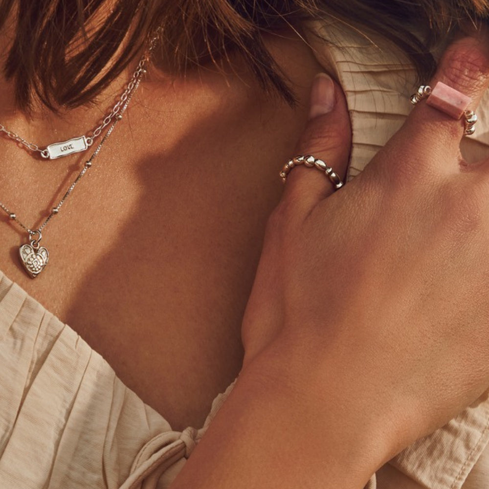 Chlobo Silver Spirit Stone Love Ring image 1