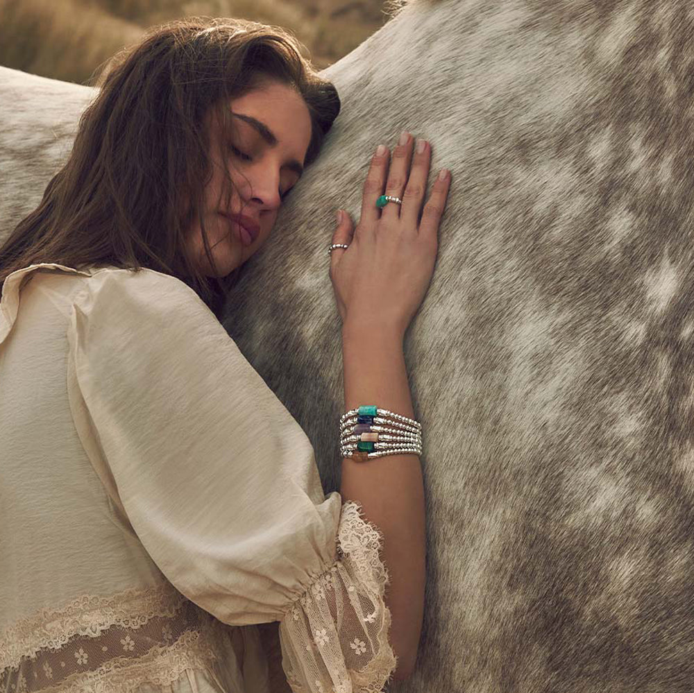 Chlobo Silver Spirit Stone Protection Bracelet image 2