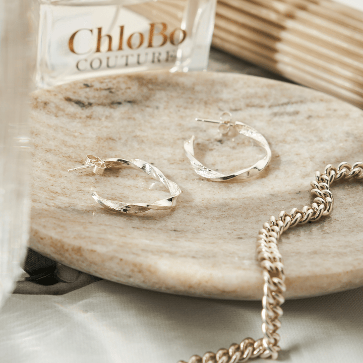 ChloBo Silver Sun Twisted Hoops - MococoChloBoSEH32069503191338149Earrings