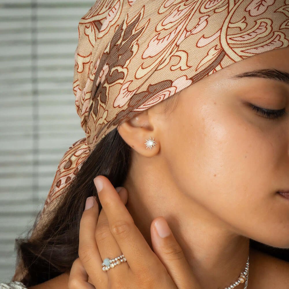 Chlobo Silver Sunrise Glow stud Earrings - MococoChloBoSEST35449507234574686Earrings