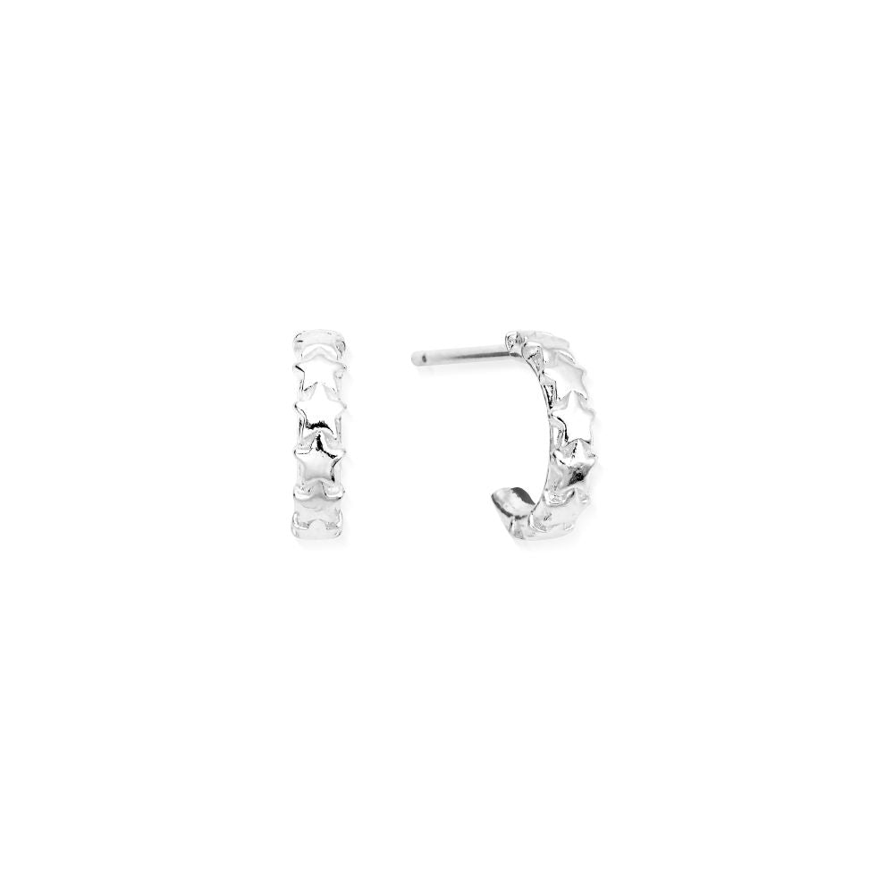 Chlobo Silver Tiny Star Huggie Hoop Earrings - MococoChloBoSEH33209506929516253Earrings