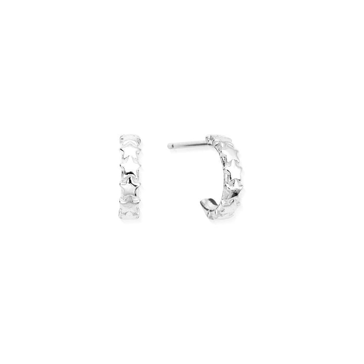 Chlobo Silver Tiny Star Huggie Hoop Earrings - MococoChloBoSEH33209506929516253Earrings