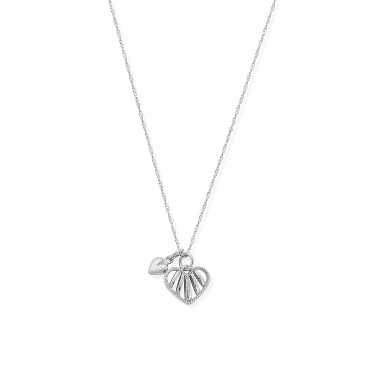 ChloBo Silver Tiny Twisted Rope Chain Loving Hearts Necklace - MococoChloBoSNTRC334411999503451547748Necklaces