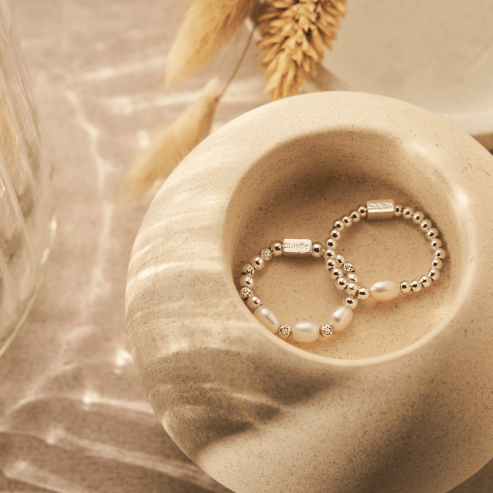 Chlobo Silver Triple Pearl Ring - MococoChloBoSR1TRP9504975473513Rings