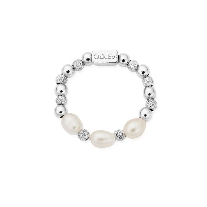 Chlobo Silver Triple Pearl Ring - MococoChloBoSR1TRP9504975473513Rings