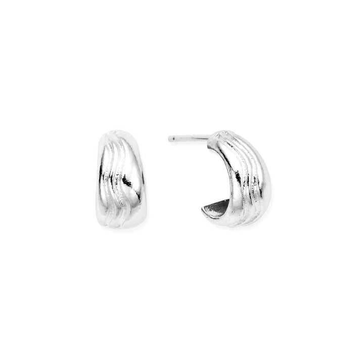 Chlobo Silver Waves Huggie Hoop Earrings - MococoChloBoSEH33249503461254995Earrings