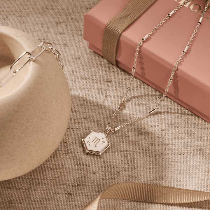 ChloBo Silver Zodiac Hexagon Coin Necklace - MococoChloBoPSNCC3266/ZOD9508661829783Necklaces
