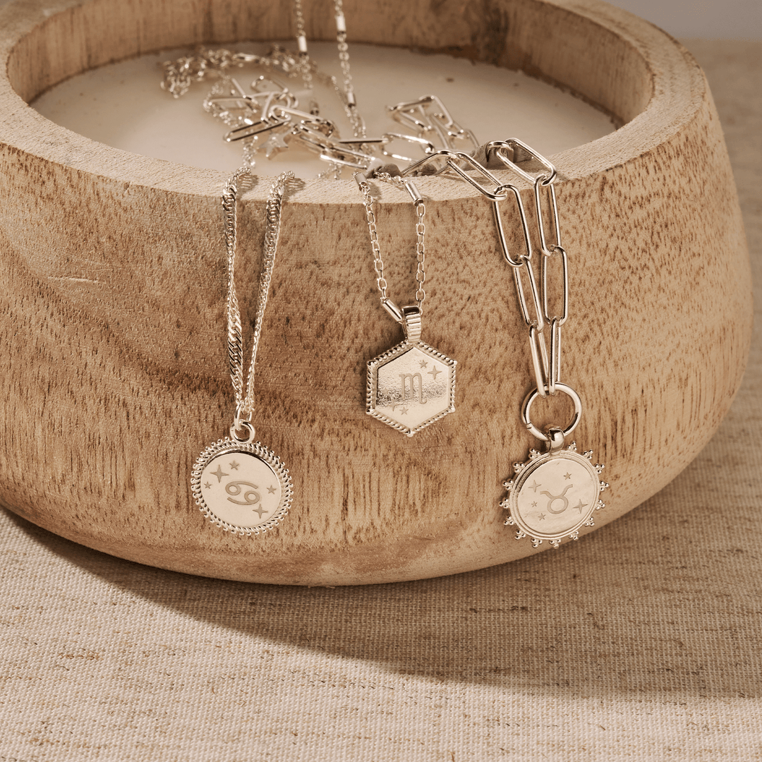 ChloBo Silver Zodiac Hexagon Coin Necklace - MococoChloBoPSNCC3266/ZOD9508661829783Necklaces