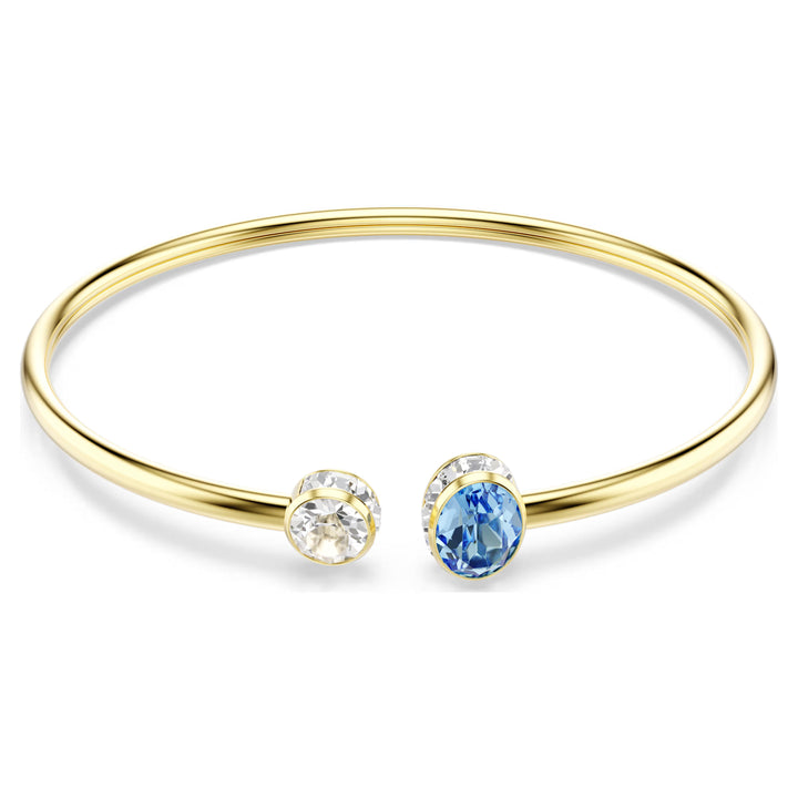 Swarovski Gold Chroma Blue Swarovski Crystal Bangle