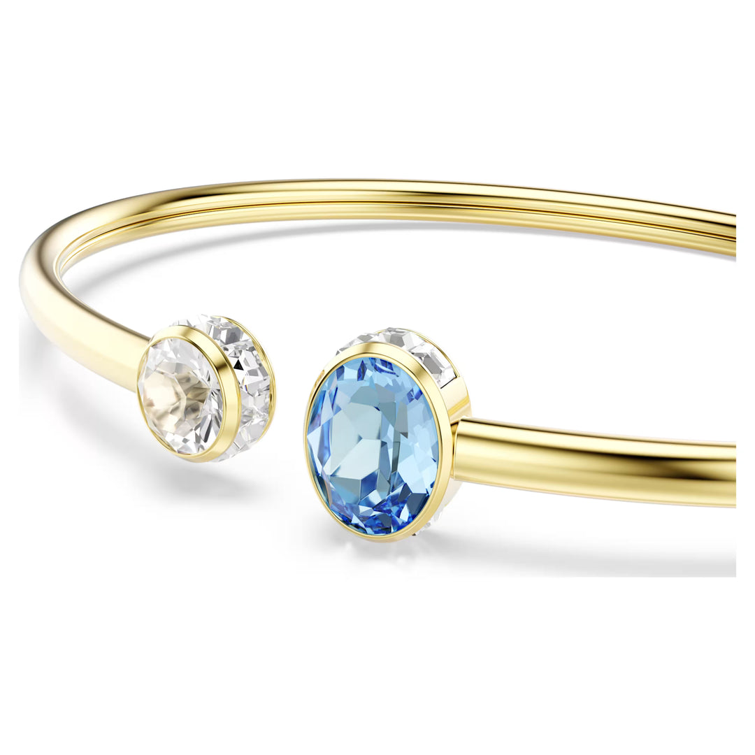 Swarovski Gold Chroma Blue Swarovski Crystal Bangle