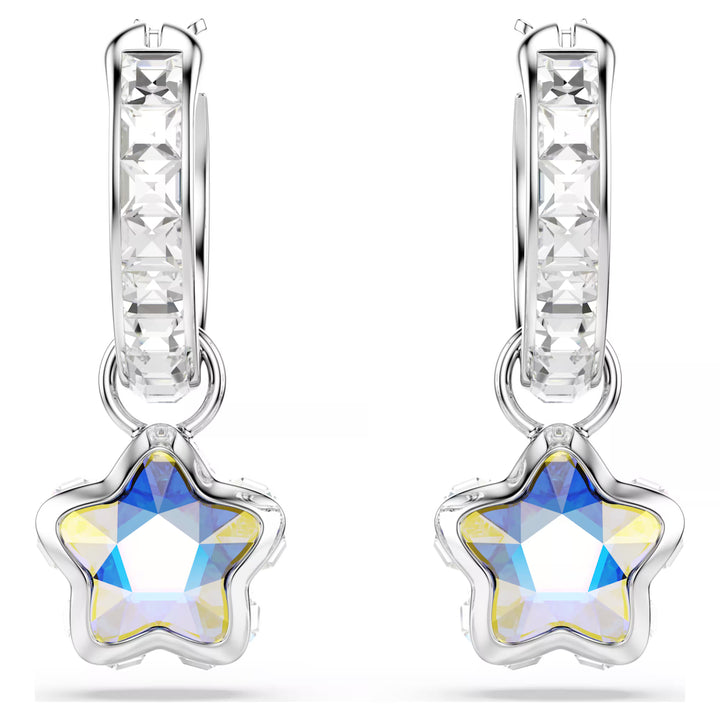 Swarovski Silver Chroma Star Drop Earrings