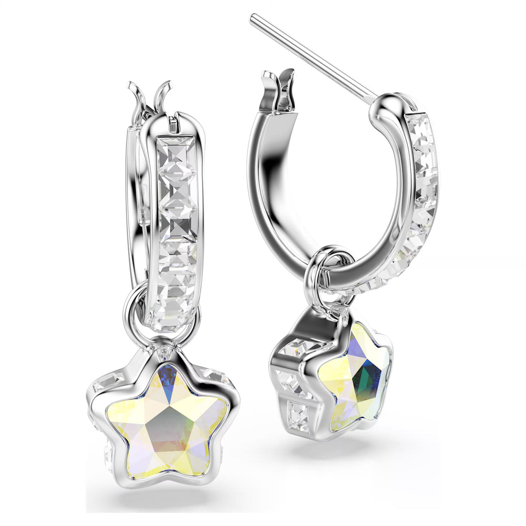 Swarovski Silver Chroma Star Drop Earrings