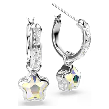 Swarovski Chroma Star Drop Earrings Rhodium-Plated
