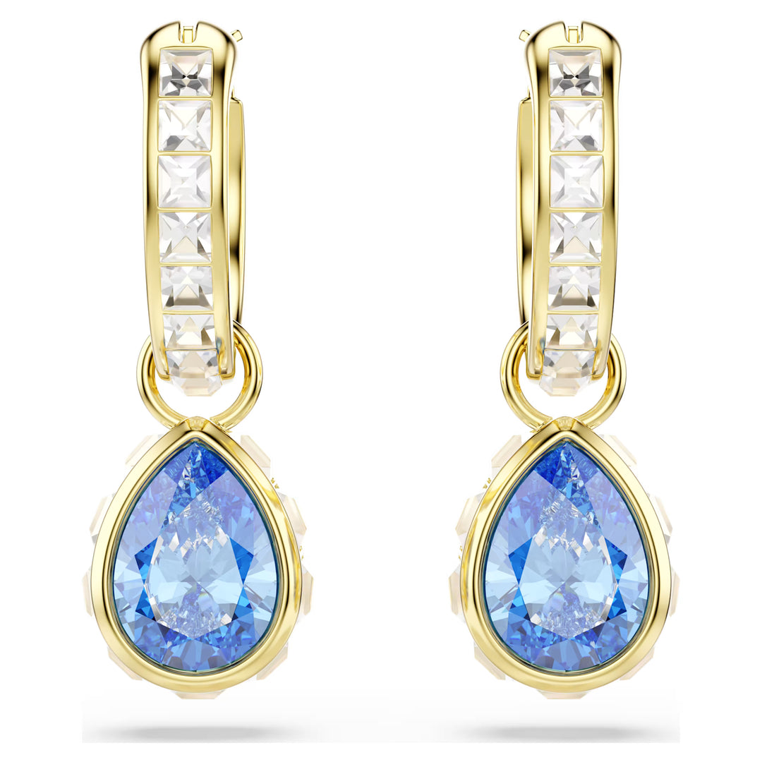 Swarovski Gold Chroma Pear Drop Earrings