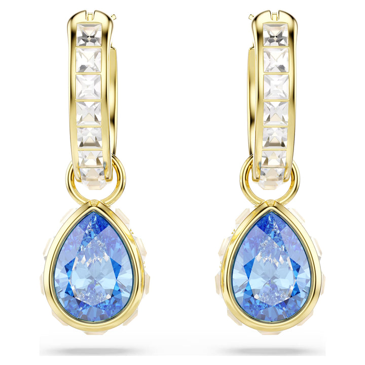Swarovski Gold Chroma Pear Drop Earrings