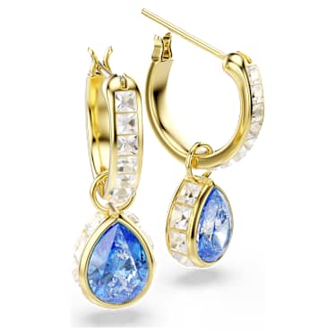Swarovski Chroma Pear Drop Earrings 18K Gold-Plated