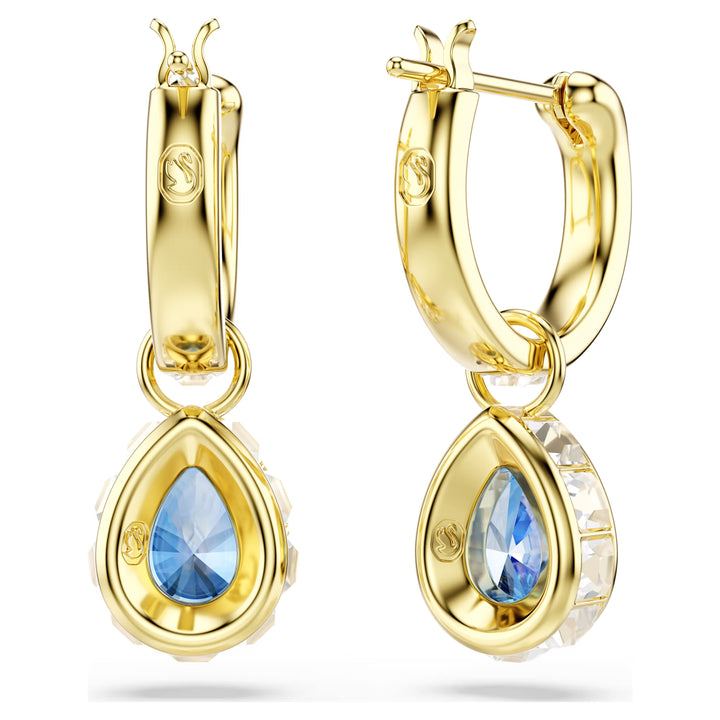 Swarovski Gold Chroma Pear Drop Earrings