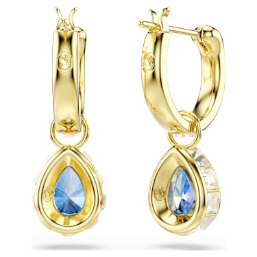Swarovski Chroma Pear Drop Earrings 18K Gold-Plated