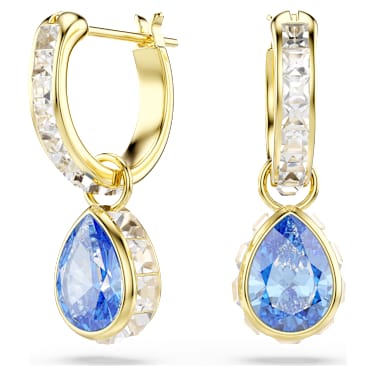 Swarovski Chroma Pear Drop Earrings 18K Gold-Plated