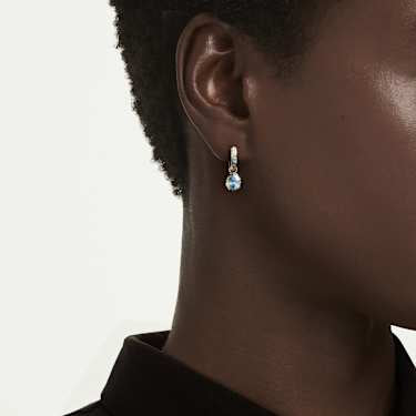 Swarovski Chroma Pear Drop Earrings 18K Gold-Plated