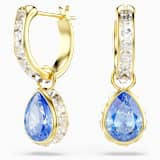 Swarovski Chroma Pear Drop Earrings 18K Gold-Plated
