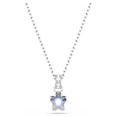 Swarovski Chroma Star Pendant Necklace Rhodium-Plated