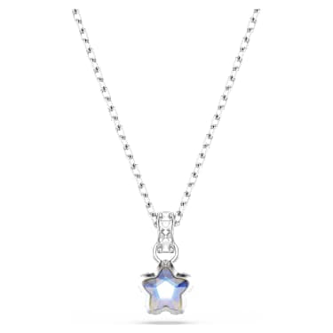 Swarovski Chroma Star Pendant Necklace Rhodium-Plated