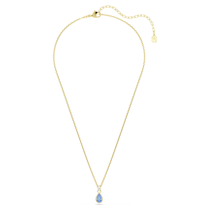 Swarovski Gold Chroma Pear Pendant Necklace