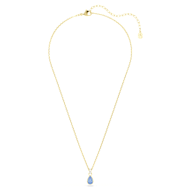 Swarovski Chroma Pear Pendant Necklace 18K Gold-Plated