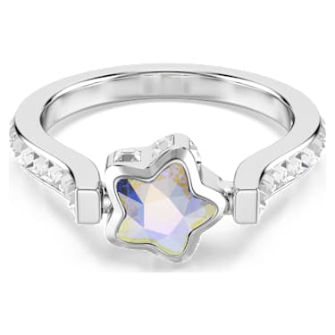 Swarovski Chroma Mixed Cut Star Ring Rhodium-Plated