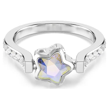 Swarovski Chroma Mixed Cut Star Ring Rhodium-Plated