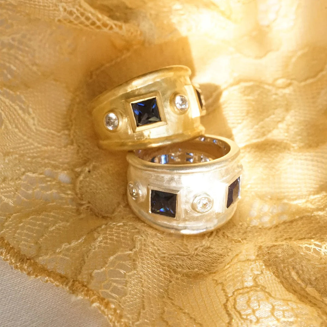 Daisy Chunky Stone Textured Ring