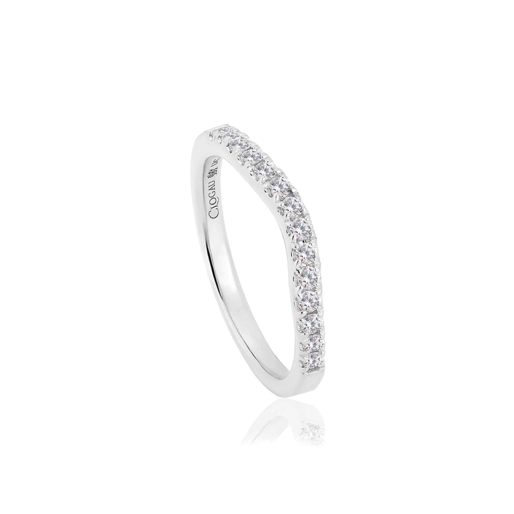 Clogau 18ct White Gold Love Divine Wedding Ring - MococoClogau18WLD - JRings