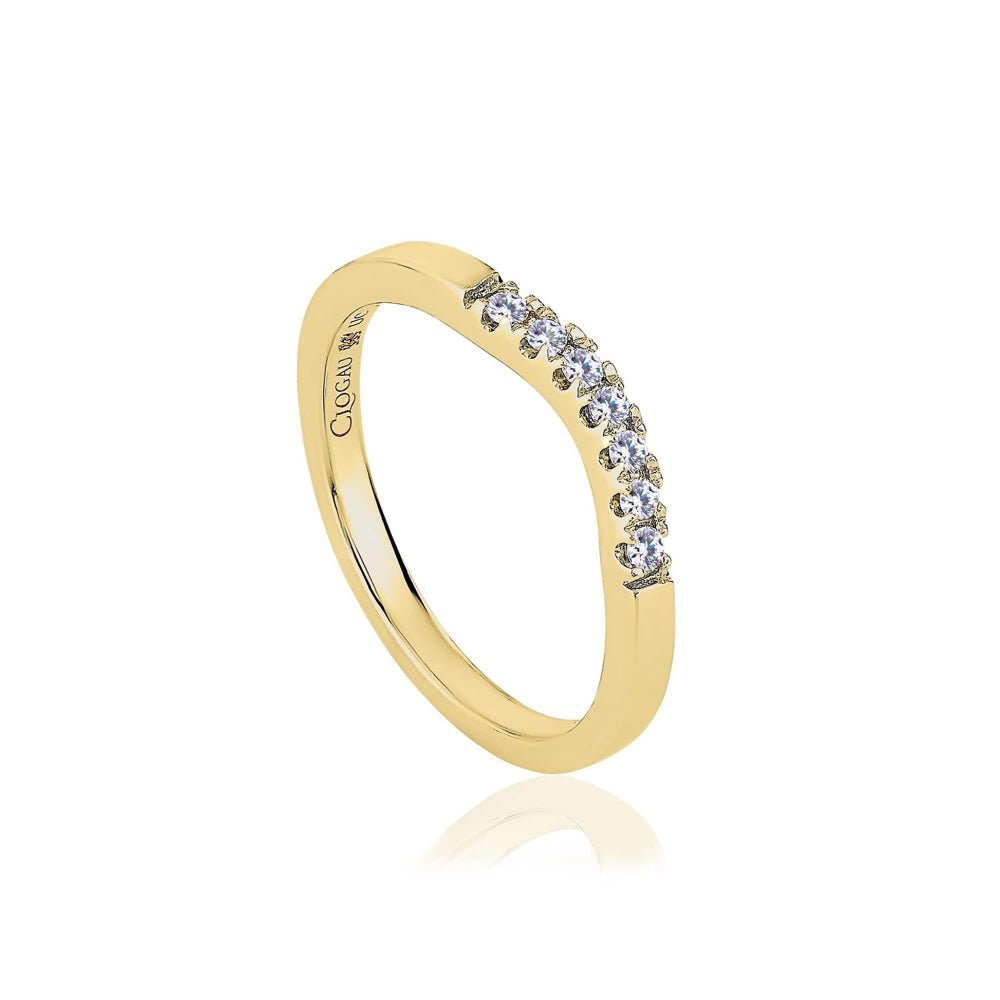 Clogau 18ct Yellow Gold Past Present Future Wedding Ring - MococoClogau18YPPF - JRings