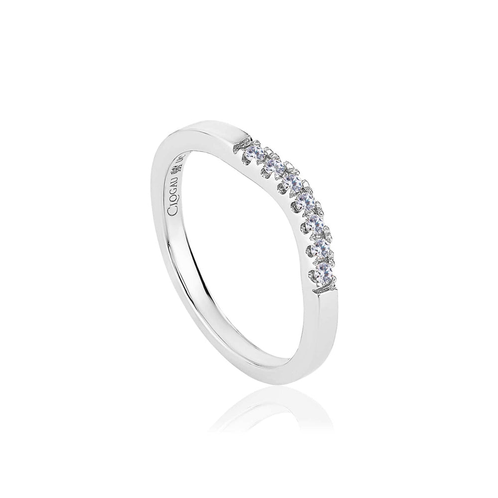 Clogau 9ct White Gold Past Present Future Wedding Ring - MococoClogau09WPPF - JRings