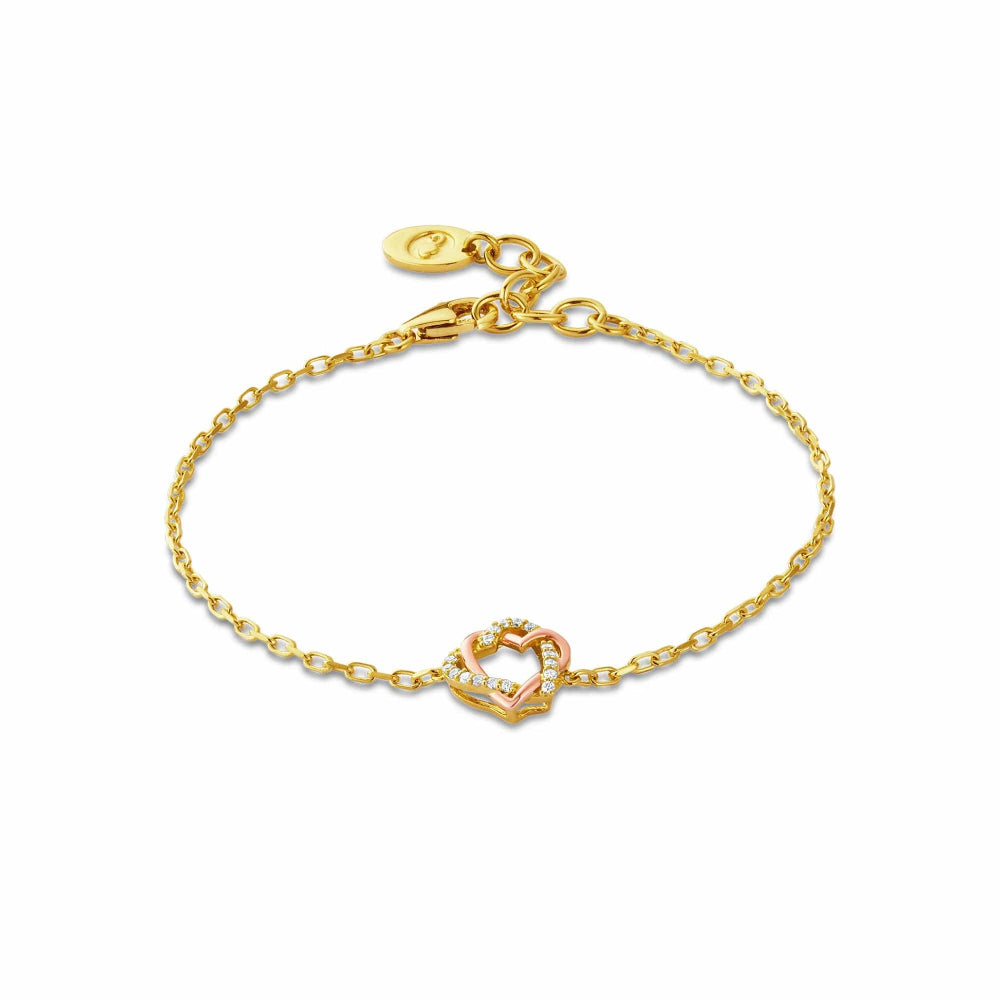 Clogau Always in My Heart 18ct Gold and Diamond Bracelet image