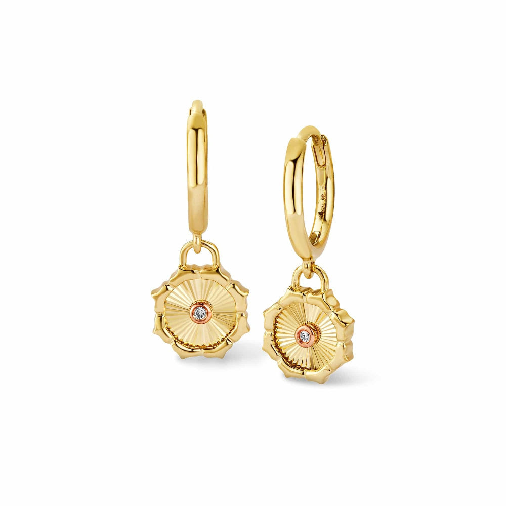 Clogau Bore Da Gold and Diamond Drop Earrings image