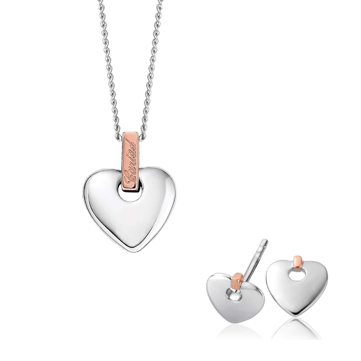 Clogau Cariad Heart Earrings & Necklace Set - MococoClogau