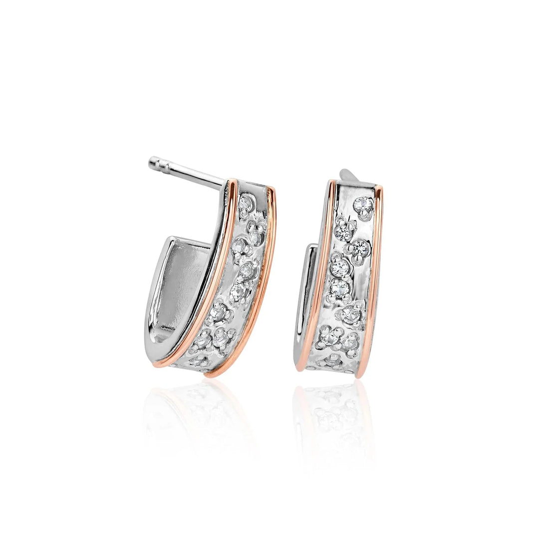 Clogau Cariad Sparkle Half Hoop Drop Earrings - MococoClogau3SCCBE015051537361312Earrings