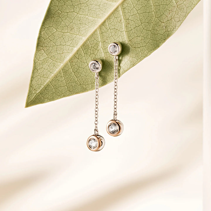 Clogau Celebration Silver Drop Chain Topaz Earrings - MococoClogau3SCEL8465051537388531Earrings
