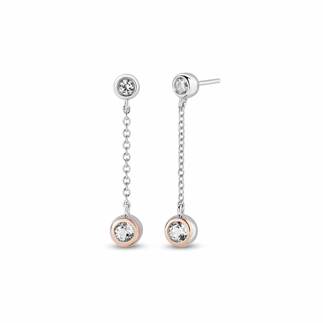 Clogau Celebration Silver Drop Chain Topaz Earrings - MococoClogau3SCEL8465051537388531Earrings
