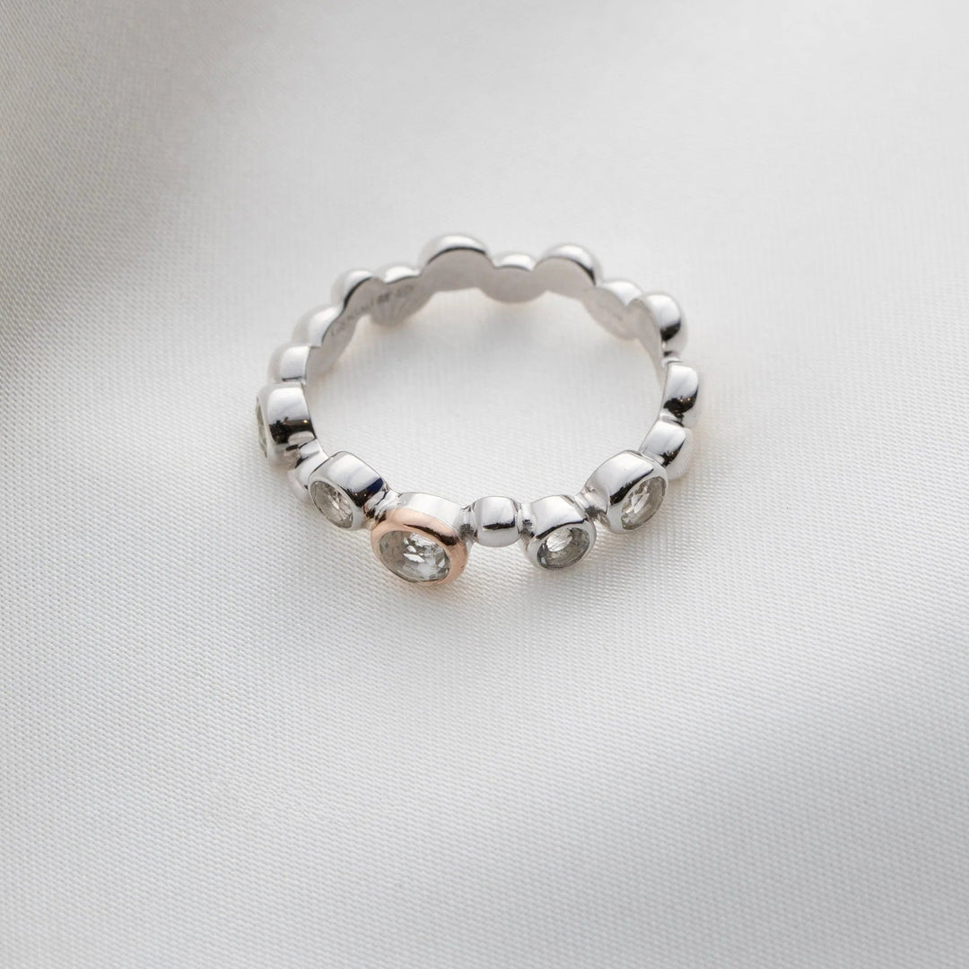 Clogau Celebration White Topaz Silver Ring - MococoClogau3SMR2/J5051537170136Rings