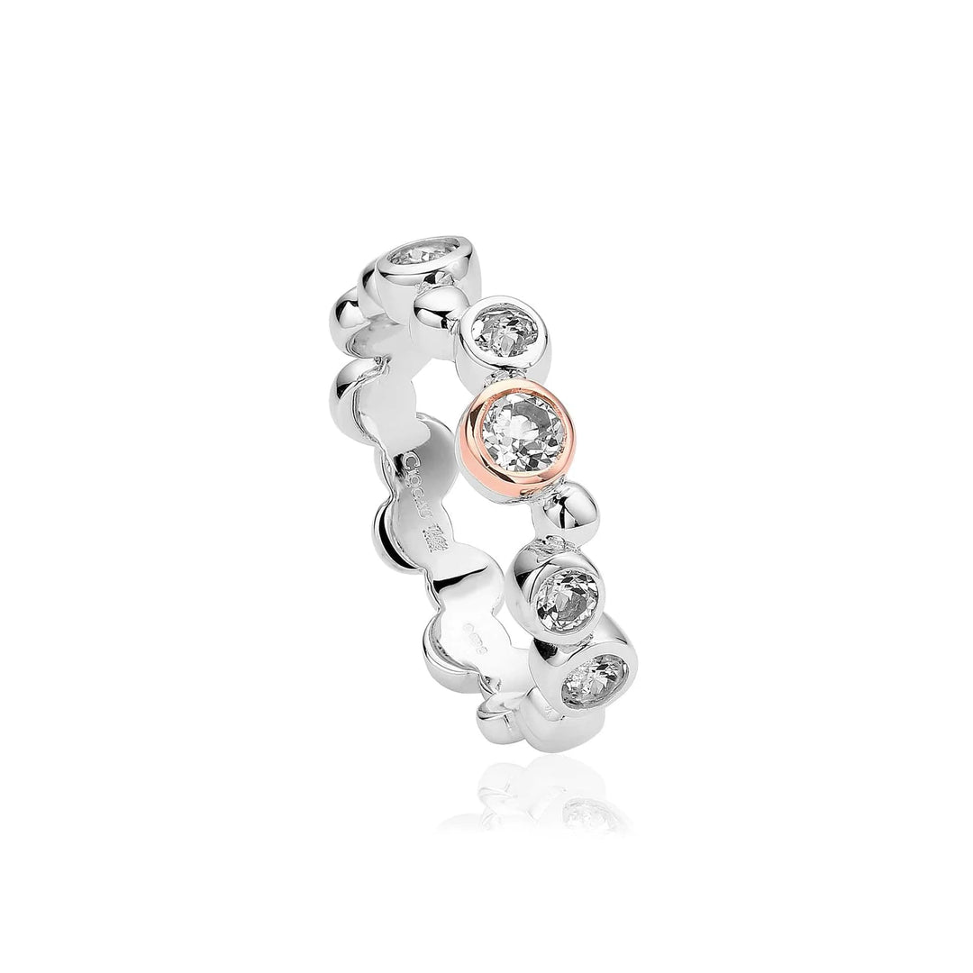 Clogau Celebration White Topaz Silver Ring - MococoClogau3SMR2/J5051537170136Rings