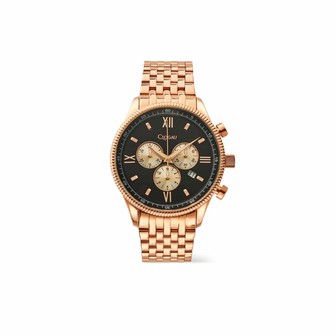 Clogau Dinas Black Dial Rose Gold Engineer - Style Bracelet Watch - MococoClogau4S000395051537381594Watches and Accessories